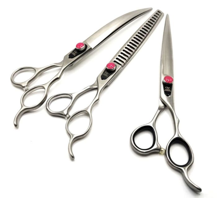 Combination Brushed Metal 3 Piece Shear Set