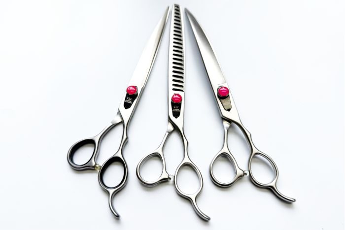 Combination Brushed Metal 3 Piece Shear Set