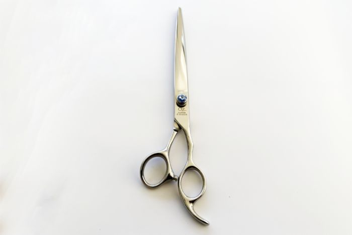 Straight 8 Inch Blue Gemstone Shears
